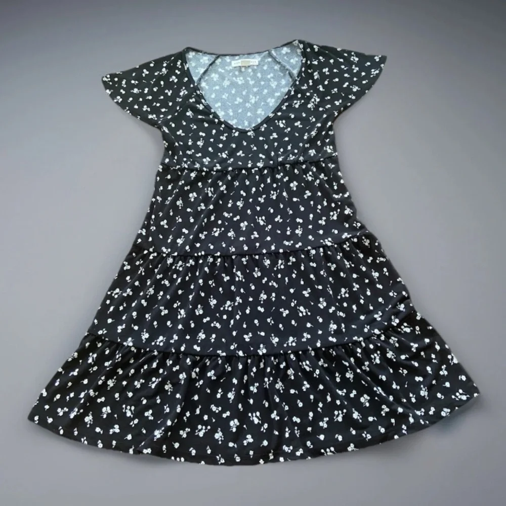 Aeropostale‎ Black and White Floral Cinched Mini Dress Women’s Size XS